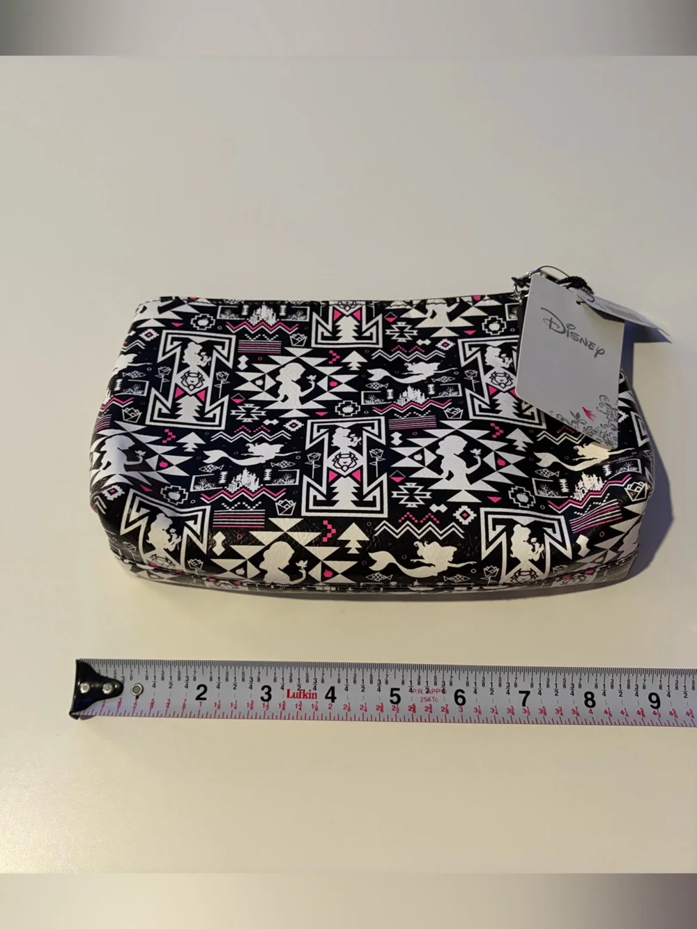 torrid Black, Pink & White Disney Princess Zip Cosmetic Pouch loungefly NWT